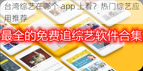 台湾综艺在哪个 app 上看？热门综艺应用推荐